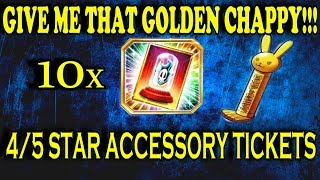 10x 45 STAR ACCESSORY TICKETS ULTIMATE GOLD CHAPPY HUNT Bleach Brave Souls [upl. by Nirahs]