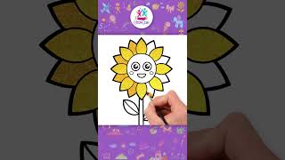 Dibujo de un precioso Girasol🌻 en un Minuto shorts chikiarte dibujosfaciles [upl. by Iuq]