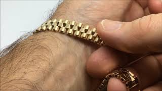 15MM Yellow Gold Miami Cuban Curb Link Bracelet STORYSIZINGON WRIST REVIEW  Ariel Rosado [upl. by Ydnes]