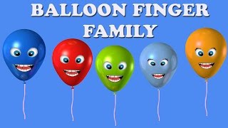 The Finger Family Balloon Family Nursery Rhyme 2  Balloon Finger Family Songs [upl. by Karlen105]