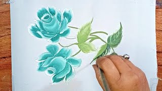 Flower Painting in Acrylic  Easy Flower Painting  Flower Painting [upl. by Silra248]