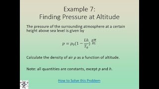 Air density with altitude as pressure fluctuates [upl. by Marilou]