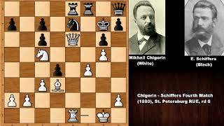 Mikhail Chigorin vs Emmanuel Schiffers 1880 [upl. by Trefor891]