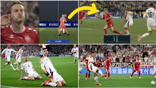 Kai Havertz penalty goal vs Denmark for controversial hand ball amp Denmark goal disallowed v Germany [upl. by Scarito755]