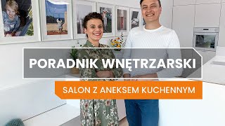 Jak urządzić salon z aneksem kuchennym Poradnik wnętrzarski [upl. by Atinas]