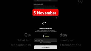 Dropee Question of the Day 5 November Dropee daily code Deopee code [upl. by Rona161]