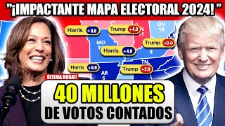 ¡¡¡INCREÍBLES RESULTADOS DE VOTACIÓN TEMPRANA ¡Impactante Mapa Electoral 2024 Kamala vs Trump [upl. by Anazus]