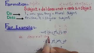 Negative sentences formation with examples  Present indefinite tenses  DoDoes uses [upl. by Nashner502]