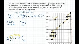 Datation au Plomb exemple dexercice [upl. by Ilime]