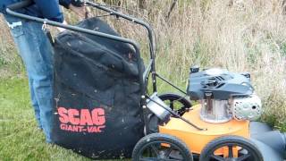 Scag Giant Vac  Lawn Vacuum [upl. by Anaerb750]