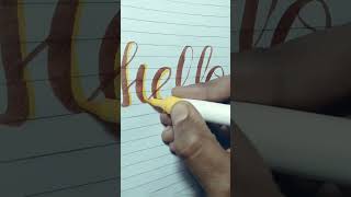 hello calligraphy viral calligraphy art shorts [upl. by Mensch]