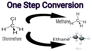 1 step conversion of chloromethane to methane and ethane  Hydrogenolysis  Wurtz reaction [upl. by Moody]