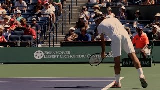 Federer Wawrkinka Djokovic at BNP Paribas Open Indian Wells 2014 HD [upl. by Yalahs]