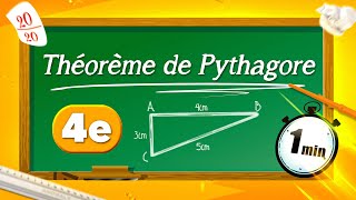 Théorème réciproque et contraposée de Pythagore  QUATRIÈME EN 1MIN [upl. by Amandie]