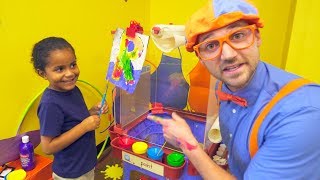 Blippi at the Play Place  Learn About Professions for Children [upl. by Shirl]