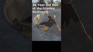 58 year old man skates Greeley Skatepark again skateboarding skatepark odsc toooldtoskate ride [upl. by Enehpets]