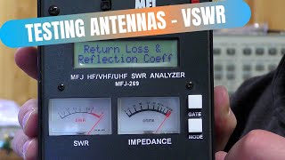 Return Loss SWR of Antennas using a MFJ [upl. by Mayor519]