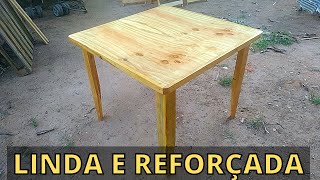 ✅PASSO A PASSO COMO FAZER MESA DE PALETES PARA COZINHA  EASY PALLET TABLEWoodWorkingPallet [upl. by Babbette]