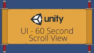 Unity UI Tutorial  Scroll Rect  Scroll View in 60 Seconds [upl. by Salamanca140]