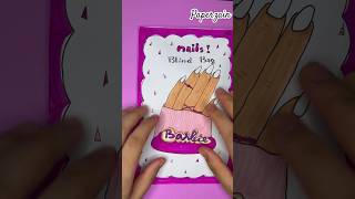 Barbie nails blind bag asmr blindbag papercraft [upl. by Aniroc]