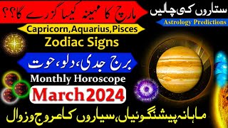 CapricornAquariusPieces March 2024Monthly Horoscope March ka mahina Kaisa hogaBurj DiloHoor [upl. by Redvers188]