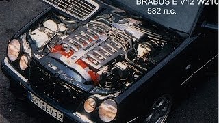 Mercedes BRABUS E V12 W210 73 582 лс обзор авто истории 4 выпуск [upl. by Rakabuba947]