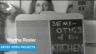 Martha Rosler  Semiotics of the Kitchen  West Coast Video Art  MOCAtv [upl. by Hadihahs]