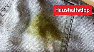 Grasflecken aus Kleidung mit Essig entfernen – Anleitung Grasfleck Jeans Trikot Hose rausbekommen [upl. by Leander454]