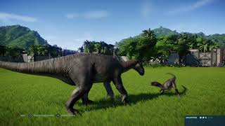 Jurassic World Evolution Herrerasaurus vs Iguanodon Base Genome [upl. by Oriole]