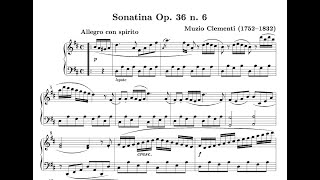 Clementi Piano Sonatina Op 36 No 6 in D Major  Complete w Sheet Music [upl. by Ylyl420]