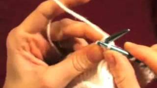 Knitting Basics The Knit Stitch  Combination Method [upl. by Orvan]