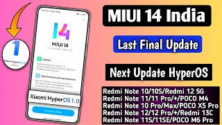 OMG MIUI 14 India Last Final Update Release amp New Update Is HyperOS MIUI 14 India Stable Update [upl. by Reinar]