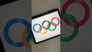 Olympic Rings Drawing procreate parisolympics2024 digitalart sports olympics art summer fun [upl. by Peddada]