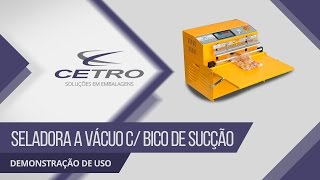 Seladora a Vácuo de Bico de Sucção Industrial automática C ATM  CETRO MAQUINAS [upl. by Anayaran643]