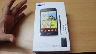 Samsung Galaxy Note unboxing and first boot [upl. by Niles]