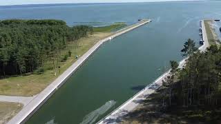 Kanał przez Mierzeję Wiślaną Vistula Spit canal [upl. by Fairweather667]