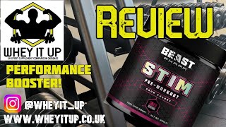 BEAST PHARM  STIM PREWORKOUT 3 MINUTE REVIEW  WHEYITUPCOUK [upl. by Adelaida301]