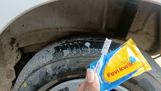 tubeless tyres puncher VS Fevikwik [upl. by Attayek]