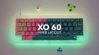 Acrylic XO 60 HHKB Layout Build amp Typing Sounds NCR TTC Switches DSA Vilebloom Keycaps [upl. by Rie]