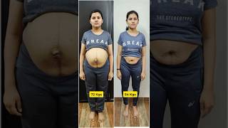 18 kgs Post Delivery Belly Fat loss at HOME Online Plan [upl. by Binetta]