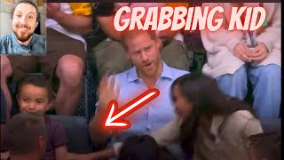 Meghan GROPES Uncomfortable Kid meghanmarkel [upl. by Nabalas]