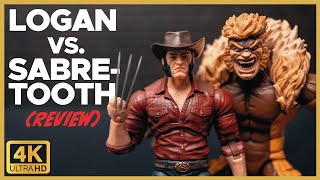 LOGAN vs SABRETOOTH  Marvel Legends XMen Wolverine 50th Anniversary 2 Pack Review [upl. by Fairfax718]