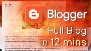 Blogger  Tutorial for Beginners in 12 MINUTES  FULL GUIDE [upl. by Anirb]