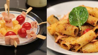 Pâte Rigatoni au pesto rosso  Amusebouche au fromage  Sahtik fi sahnik EP 19 [upl. by Novah767]