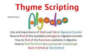 Algodoo  Scripting in Thyme  How to See Functions and Packages Available  Lesson 4 [upl. by Qooraf917]