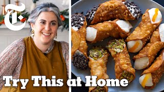 Make Perfect Cannoli With Claire Saffitz  Try This at Home  NYT Cooking [upl. by Anayad661]