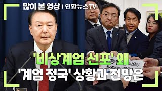 뉴스워치 비상계엄 선포 왜…계엄 정국 상황과 전망은  연합뉴스TV YonhapnewsTV [upl. by Yntirb]