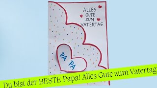 Handgemachte Karte für Papa zu Vatertag basteln Geschenk Ideen [upl. by Suiramaj]