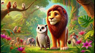 The Lion and The Owl  Animated Bedtime Stories for Kids  Fairy Tales and Princess Stories [upl. by Aihsenat]