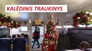 KaunasVilnius Kalėdinis traukinys  Lithuania Christmas train  Литва Рождественский поезд  2023 [upl. by Yecniuq]